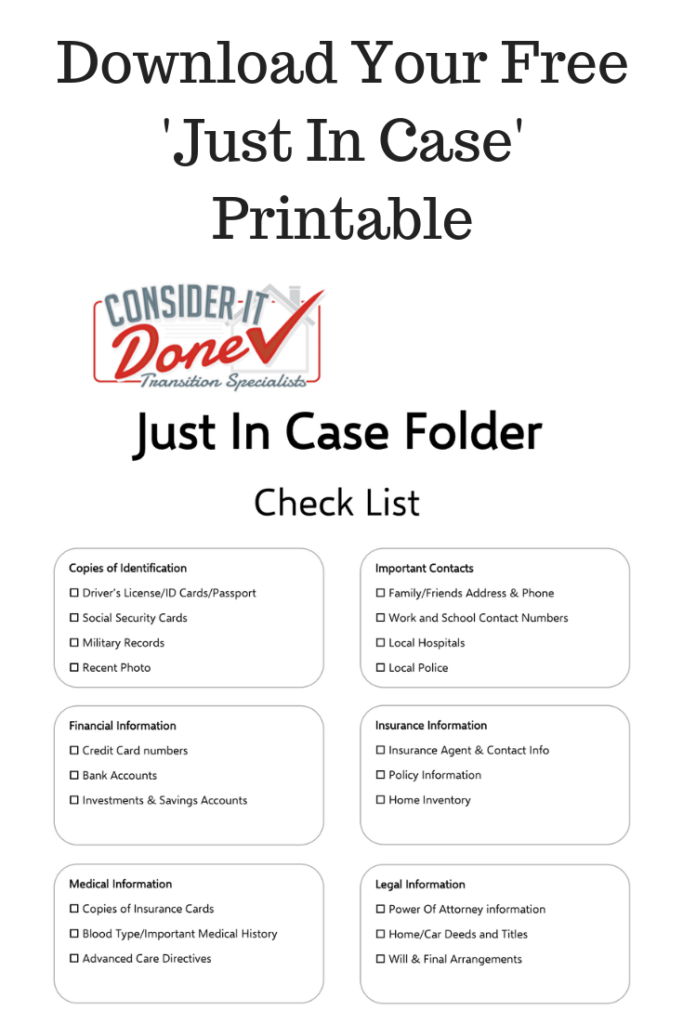 Do you have a Just In Case folder? Do you even know what one is? This is a great way for you and your loved ones to be prepared if the unexpected happens. Read today's How To - I've even included a free checklist for ya to download!